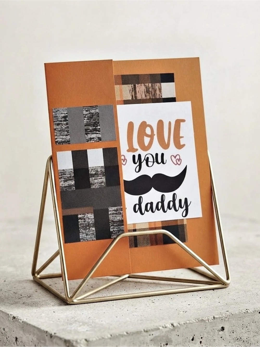 Love You Daddy Gift Card in Orange & Black